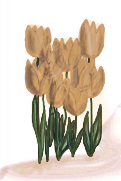 Jemné béžové tulipány od Christina Sillen
