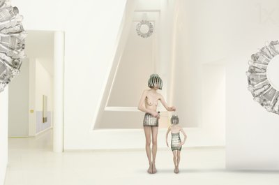 Futuristické minimalistické postavy od Christine von Diepenbroek