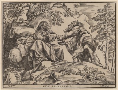 Pokušení Krista ďáblem od Christoffel Jegher after Sir Peter Paul Rubens