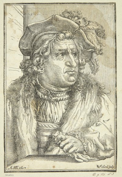 Fantasy portrét starého muže s kloboukem od Christoffel van