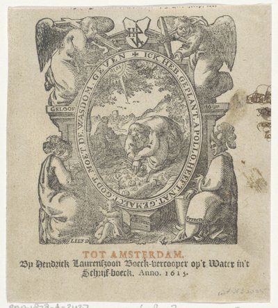Titulní viněta s mužem, který pěstuje plodiny od Christoffel van Sichem (II) (possibly)