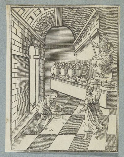 Daniel sype popel na podlahu chrámu od Christoffel van Sichem (II)