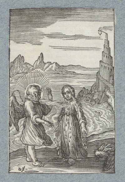 Dítě taje pod horkým dechem anděla Pia Desideria (název série) od Christoffel van Sichem (II)