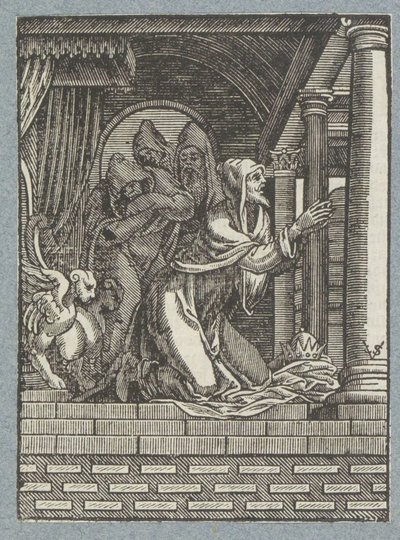 Král Ninive činí pokání od Christoffel van Sichem (II)