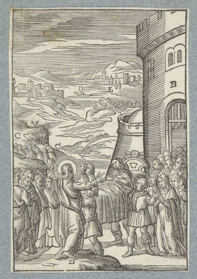 Výchova syna vdovy z Nainu od Christoffel van Sichem (II)