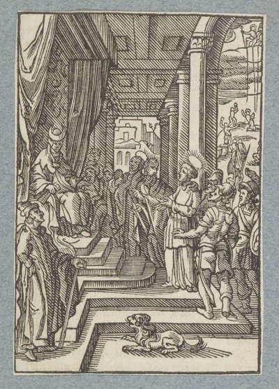 Štěpána před veleknězem od Christoffel van Sichem (II)