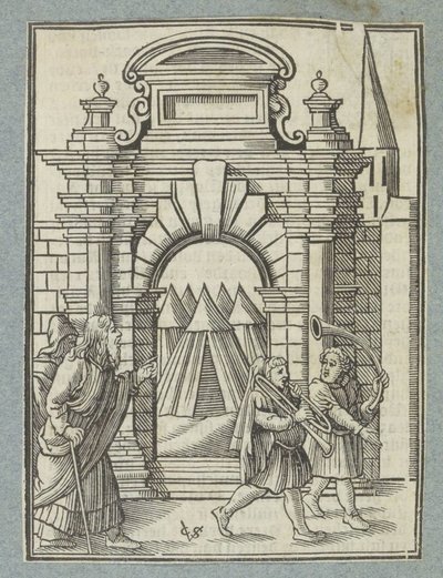 Ke svolání komunity se používají dvě stříbrné trubky od Christoffel van Sichem (II)