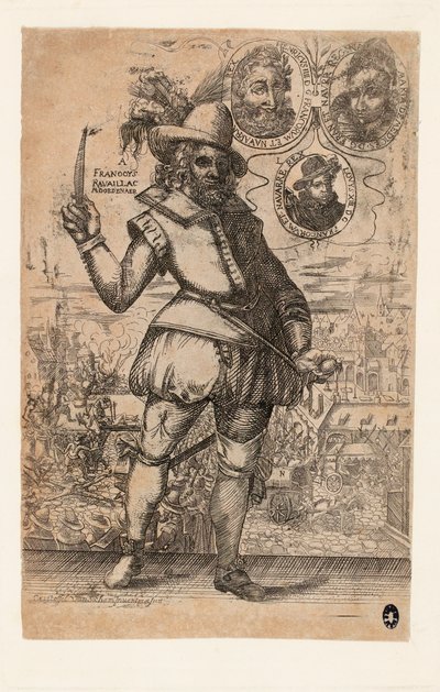 François Ravaillac 1578-1610, vrah francouzského krále Jindřicha IV. od Christoffel van Sichem