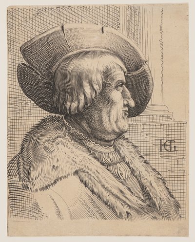 Fantasy portrét starého muže z profilu od Christoffel van Sichem I