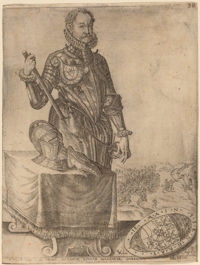 Vilém z Nassau, princ Oranžský od Christoffel van Sichem I after Hendrik Goltzius