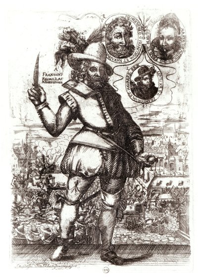 Portrét Francoise Ravaillaca, vraha Jindřicha IV. (1553-1610) (čb fotografie) od Christoffel van the Elder Sichem