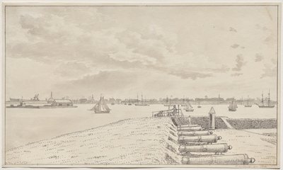 Pohled od Baterie směrem na Město od Christoffer Wilhelm Eckersberg