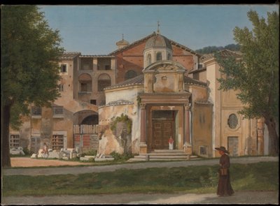 Úsek Via Sacra, Řím (kostel sv. Kosmy a Damiána) od Christoffer Wilhelm Eckersberg