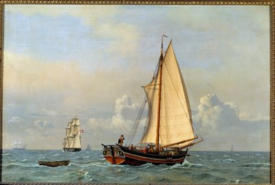 Bývalý dánský parník se vrací zpět v roce 1831 Obraz Christoffera Wilhelma Eckersberga (1783-1853) od Christoffer Wilhelm Eckersberg