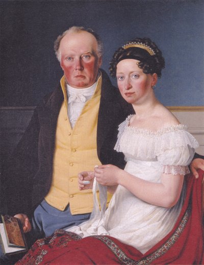 Dánština:  Greve Preben Bille-Brahe og hans anden hustru Johanne Caroline, født Falbe Dvojportrét hraběte Prebena Bille-Brahe a jeho druhé manželky Johanne Caroline, rozené Falbe. od Christoffer Wilhelm Eckersberg