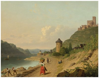 Postavy na trati u Rýna od Christoffer Wilhelm Eckersberg