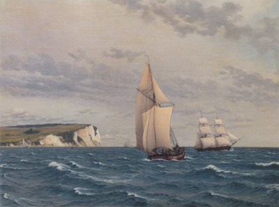 Jižní část Mønských útesů při pohledu od moře. od Christoffer Wilhelm Eckersberg
