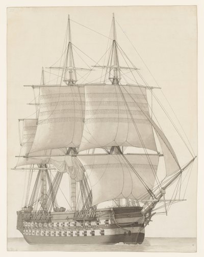 Plavidlo ruské linky od Christoffer Wilhelm Eckersberg