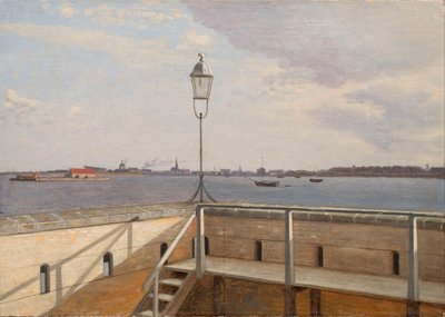 Pohled z baterie Trekroner na Kodaň v dálce od Christoffer Wilhelm Eckersberg
