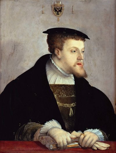 Portrét císaře Karla V. 1500-1558, cca 1532 od Christoph Amberger