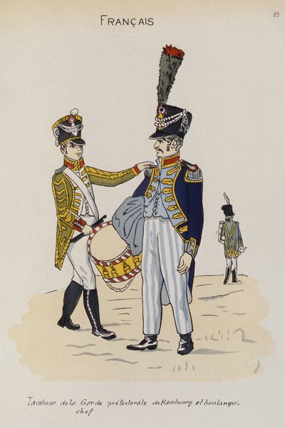 Bubeník a mistr pekař z prefekturní gardy v Hamburku, kolem roku 1806 od Christoph Suhr