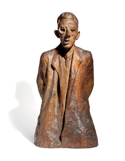 Portrét kritika Arthura Binze, kolem roku 1926 (dubové dřevo) od Christoph Voll