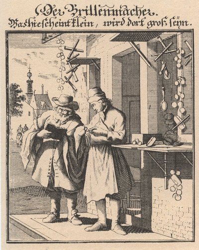 Výrobce brýlí z figurky hlavního charitativního panství, 1698 od Christoph Weigel the Elder