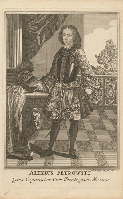 Portrét careviče Alexeje Petroviče z Ruska 1690-1718, 1710 od Christoph Wiegel