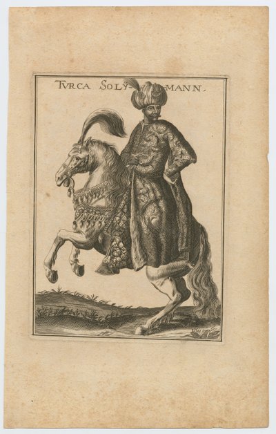 Suleiman II 1642-1691, sultán Osmanské říše, 1710 od Christoph Wiegel