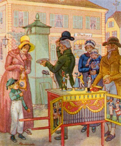 Leierkasten mit Tanzpuppen von Christophe (1856-1945)