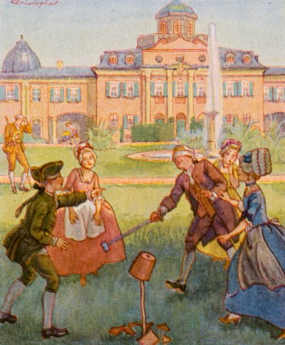 Zásah do hrnce (barevná litografie) od Christophe (1856-1945)