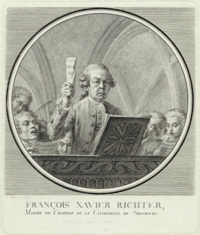 Portrét skladatele Franze Xavera Richtera 1709-1789, 1785. od Christophe Guerin