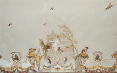 The Grande Singerie, detail, cca 1735 (nástěnná malba) od Christophe Huet