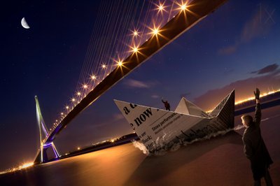 Cesta papírovou lodičkou za svitu měsíce od Christophe Kiciak