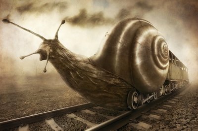Steampunkový šnečí vlak od Christophe Kiciak