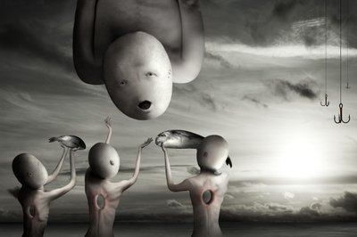 Surrealistická rybí oběť od Christophe Kiciak