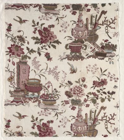 Fragment Woodblock Potištěné bavlny, c. 1780. od Christophe Philippe Oberkampf