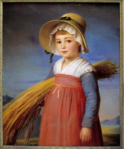 La petite gleaneuse Obraz Christopha Degeorge (1786-1854) Musee Bargoin z 19. století, Clermont Ferrand (Clermont-Ferrand) od Christophe Thomas Degeorge