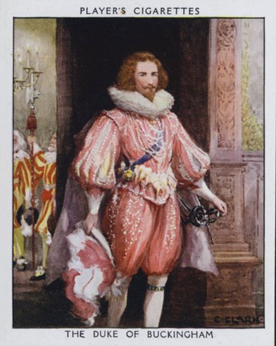 Vévoda z Buckinghamu, Steenie, oblíbenec krále Jakuba I. (barevné lito) od Christopher (after) Clark