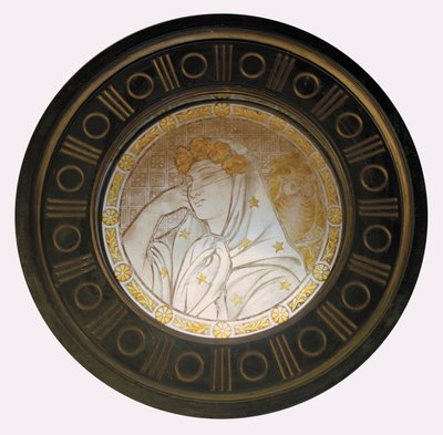 Noc, cca 1870 (barevné sklo) od Christopher Dresser