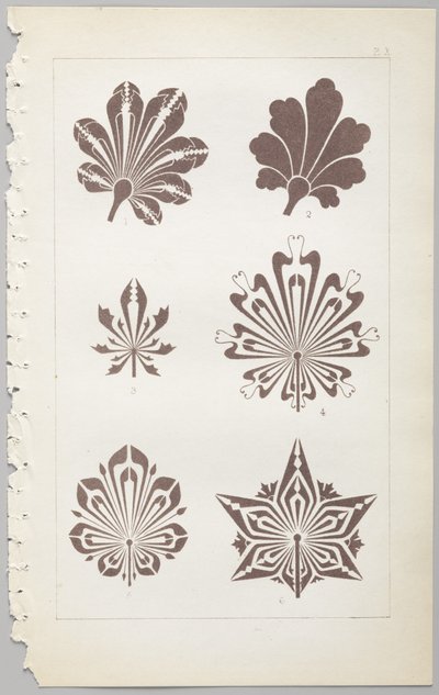 Umění dekorativního designu: s dodatkem uvádějícím hodiny dne, kdy se květiny otevírají, vydalo Day & Son, Londýn, 1862 od Christopher Dresser