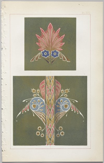 Umění dekorativního designu: s dodatkem uvádějícím hodiny dne, kdy se květiny otevírají, vydalo Day & Son, Londýn, 1862 od Christopher Dresser