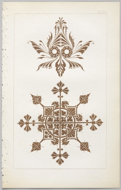 Umění dekorativního designu: s dodatkem uvádějícím hodiny dne, kdy se květiny otevírají, vydalo Day & Son, Londýn, 1862 od Christopher Dresser