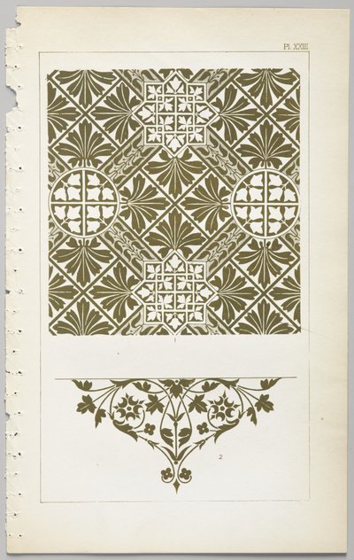 Umění dekorativního designu: s dodatkem uvádějícím hodiny dne, kdy se květiny otevírají, vydalo Day & Son, Londýn, 1862 od Christopher Dresser