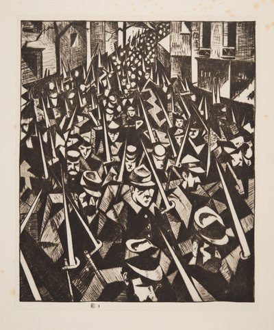 A Dawn, 1914, hospoda. 1915. od Christopher Richard Wynne Nevinson