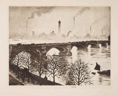 Waterloo Bridge ze Savoy Window, hospoda. 1925. od Christopher Richard Wynne Nevinson