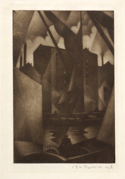 Doky, 1918 od Christopher Richard Wynne Nevinson