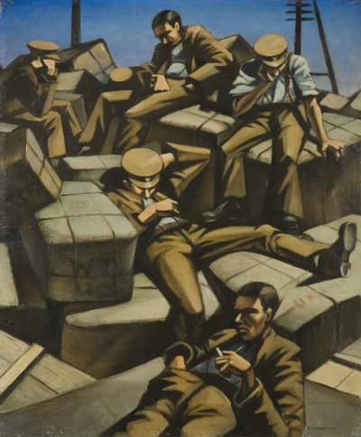 Pes unavený, kolem roku 1916 (olej na plátně) od Christopher Richard Wynne Nevinson