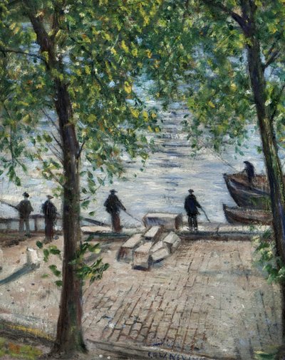 Rybáři na Seině, 1939 od Christopher Richard Wynne Nevinson