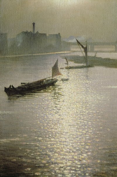 From Waterloo Bridge: Sun Bursting through Fog, c.1924 od Christopher Richard Wynne Nevinson
